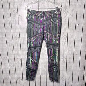 Fila sport printed performance running leggings size medium